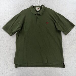 Perlis Polo Shirt Mens 2XL Green Cotton Knit Crawfish Logo Short Sleeve Top